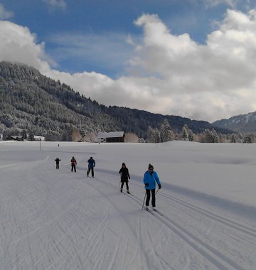 Yoga Urlaub Deutschland Allgäu Skilanglauf Ski Bio-Berghotel Ifenblick Gruppe
